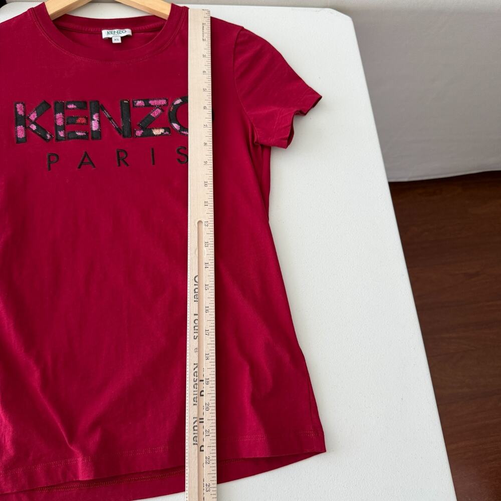 Kenzo Paris Shirt Women XS Graphic Logo Embroidered Baby Tee Short Sleeve Crewne - Picture 13 of 14